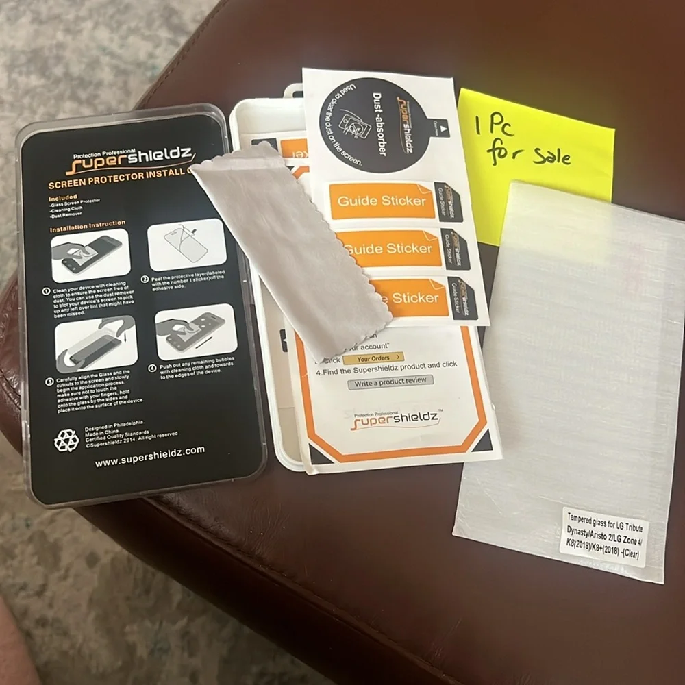 LG (Tribute HD) 1 pc Tempered Glass Screen Protector NWT incl installation tools